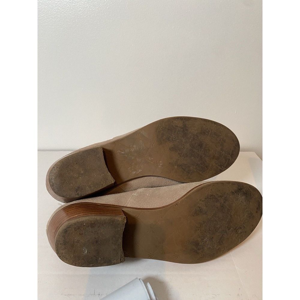 Jack Rogers Sadie Sz 9 M Tan Suede Ankle Booties Low Heel Slip On Womens Boots - Picture 5 of 5